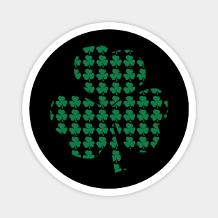 Pattern of Green Shamrocks in Single Shamrock Magnet